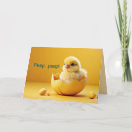 CARTÃO DE AGRADECIMENTO PEEP - PLACA DE PÁSCOA DE QUALQUER UM