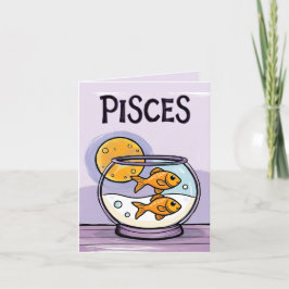 Cartão De Agradecimento Peixes com sinal de estrela peixe estrela zodioca