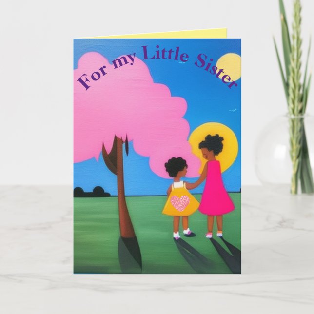 Cartão De Agradecimento Pela minha irmãzinha (Frente)