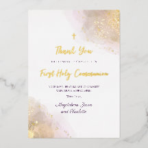 cartão de agradecimento pela primeira comunhão