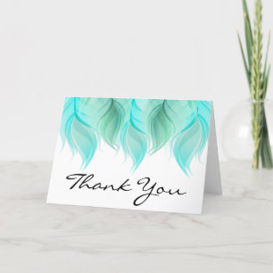 Cartão De Agradecimento Pena de Aquarela Obrigado