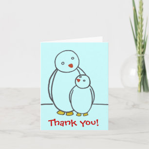 Cartão De Agradecimento Penguin Parent Love Thank You