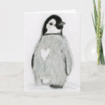 CARTÃO DE AGRADECIMENTO PENGUIN WITH A HEART!  GREETINGS ALL OCCASIONS<br><div class="desc">Unique greetings card created from my artwork of a cute penguin with a heart this penguin really does exist!    Text can be added inside - this card has a number of uses ie hello,  sending love,  get well,  thankyou etc. Please take a look at my other matching items.</div>