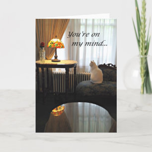 Cartão De Agradecimento Pensando em você, eu obrigado Deus em todos