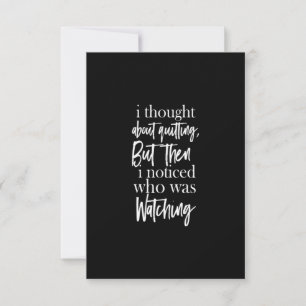 Cartão De Agradecimento pensei em desistir, mas então percebi quem era