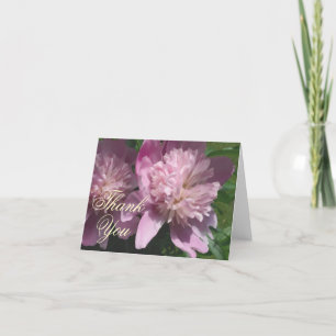 Cartão De Agradecimento Peony Thank You Note Card