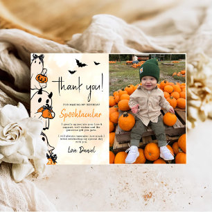 Cartão De Agradecimento Pequeno Boo Halloween Aniversário