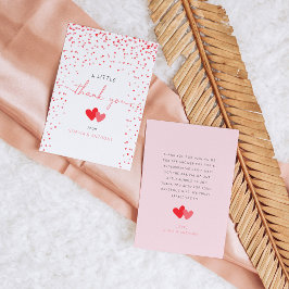 Cartão De Agradecimento Pequeno Chá de fraldas Namorados Swetheart Obrigad