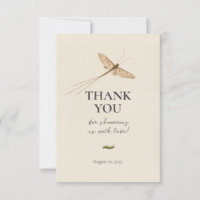 Pequeno Inseto Vintage Chá de fraldas Obrigado