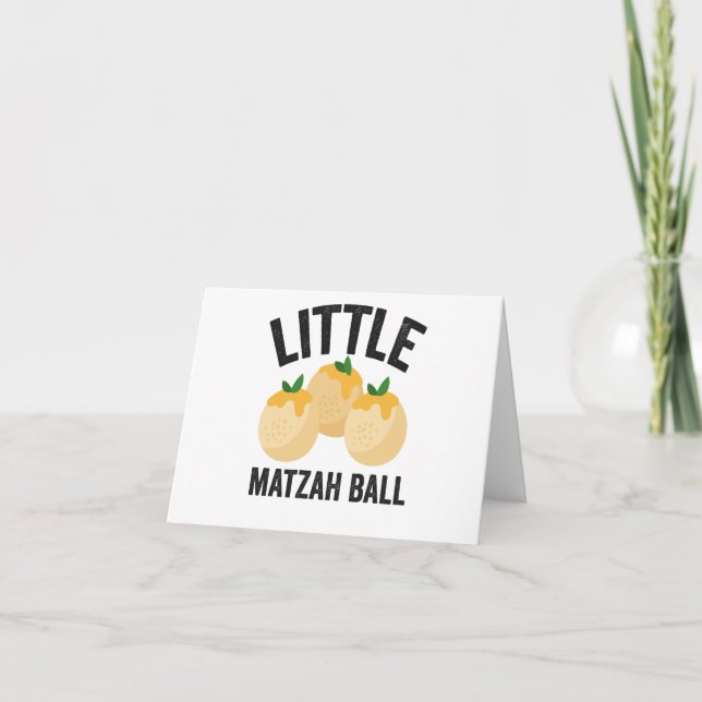 Cartão De Agradecimento Pequeno Matzah Ball Engraçado Judeu Hanukkah Gift (Frente)