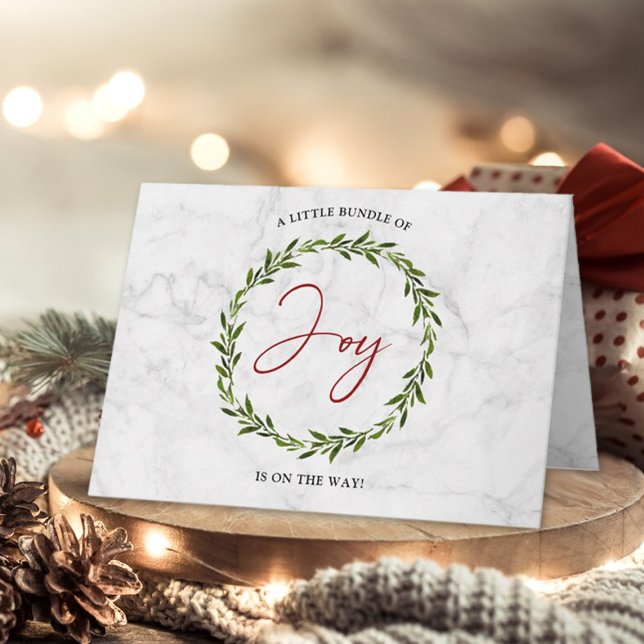 Cartão De Agradecimento Pequeno Pacote De Alegria Chá de fraldas De Natal (Criador carregado)