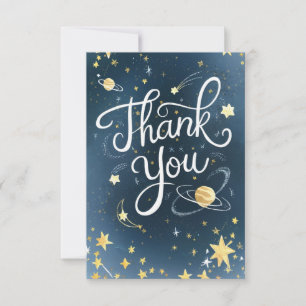 Cartão De Agradecimento Pequeno Quic Celestial Simples