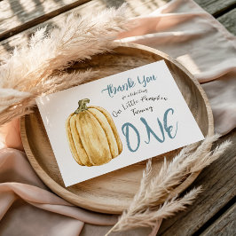 Cartão De Agradecimento Pequenos Meninos Abóbora Caem no Aniversário Obrig