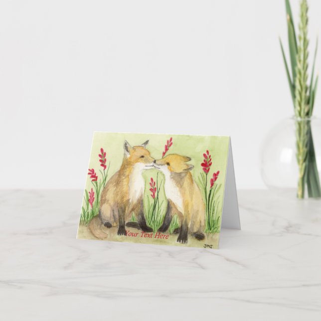 Cartão De Agradecimento Pequenos Vixens (Frente)