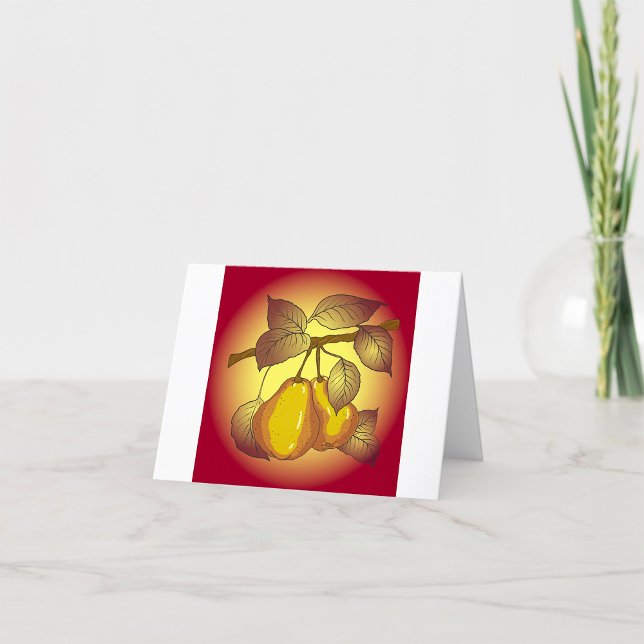 Cartão De Agradecimento Peras Numa Árvore (Criador carregado)