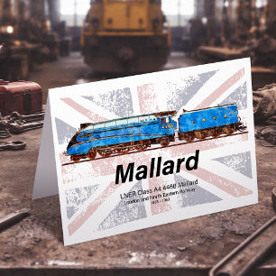 Cartão De Agradecimento Perfil da locomotiva LNER Classe A4 Mallard com ba