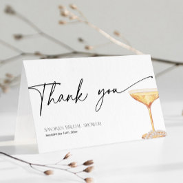 Cartão De Agradecimento Pérolas de chá de panela e Prosecco