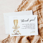 Cartão De Agradecimento Pérolas e Chá de panela Dourado Prosecco<br><div class="desc">Pearls e Prosecco Dourado cartões de agradecimentos mínimo de Chá de panela</div>