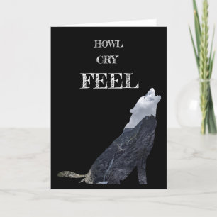 Cartão De Agradecimento Perosnalizado, Wolf Howling Card