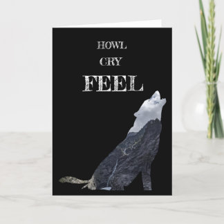 Cartão De Agradecimento Perosnalizado, Wolf Howling Card
