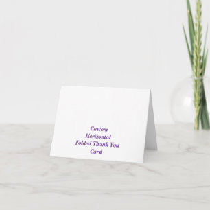 Cartão De Agradecimento Personalizado 4" x 5.6" Dobrado Horizontal