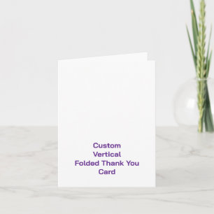 Cartão De Agradecimento Personalizado 4" x 5.6" Dobrado Vertical