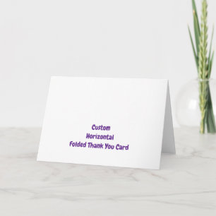 Cartão De Agradecimento Personalizado 5" x 7" Dobrado Horizontal