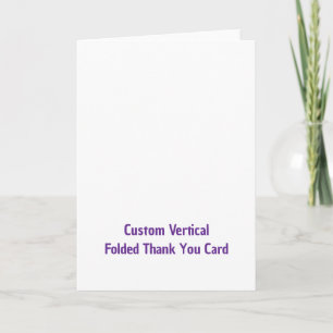 Cartão De Agradecimento Personalizado 5" x 7" Dobrado Vertical