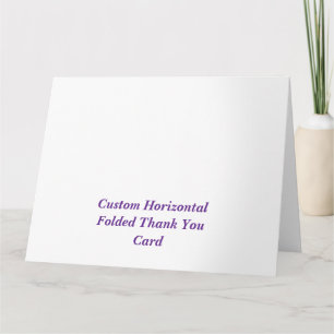 Cartão De Agradecimento Personalizado 8,5" x 11" Dobrado Horizontal