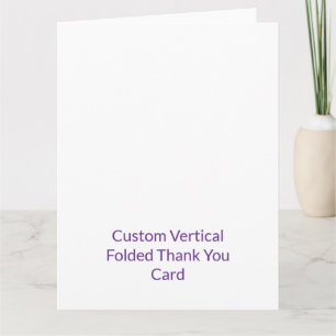 Cartão De Agradecimento Personalizado 8,5" x 11" Dobrado Vertical