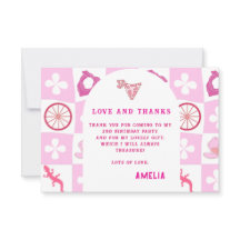 Personalizado Aniversário de Cowgirl Rosa Xadrez