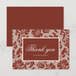 Cartão de agradecimento personalizado com ferrugem