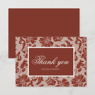 Cartão de agradecimento personalizado com ferrugem