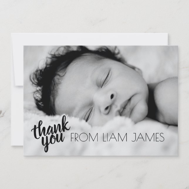 Cartão de Agradecimento Personalizado com Foto e S (Frente)