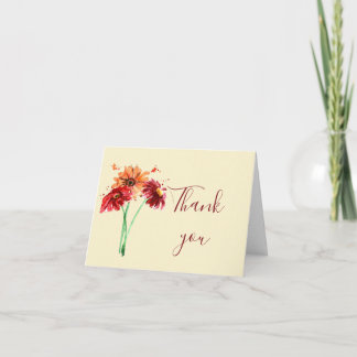 Cartão de Agradecimento Personalizado de Flor de O