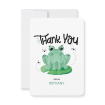 Cartão de Agradecimento Personalizado de Sapo Fofo