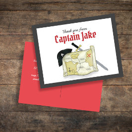 Cartão de Agradecimento Personalizado do Pirata Bo