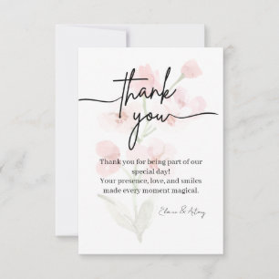 Cartão de Agradecimento Personalizado Elegante