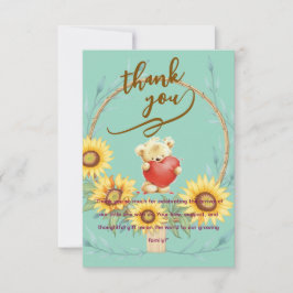 Cartão de Agradecimento Personalizado Elegante par
