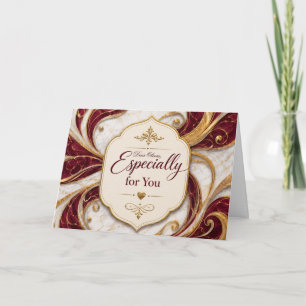 Cartão De Agradecimento Personalizado Especialmente para Você Marmore Burg