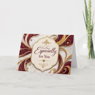 Cartão De Agradecimento Personalizado Especialmente para Você Marmore Burg