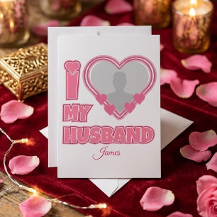 Cartão De Agradecimento Personalizado Eu Amo Meu Marido - Adicionar Fotogr