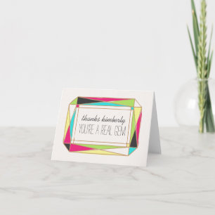 Cartão De Agradecimento Personalizado   Gem Muito Obrigado