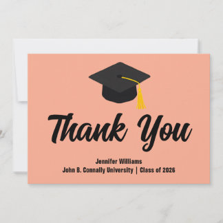 Cartão De Agradecimento Personalizado Graduado Moderno