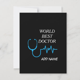 Cartão De Agradecimento Personalizado Melhor Médico de Todos os Tempos Gra