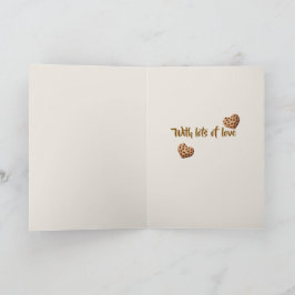 Cartão De Agradecimento Personalizado Obrigado corações de biscoitos desig