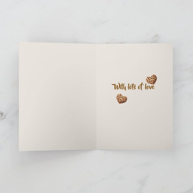 Cartão De Agradecimento Personalizado Obrigado corações de biscoitos desig (Interior)