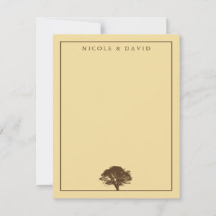 Cartão de agradecimento personalizado para casal c