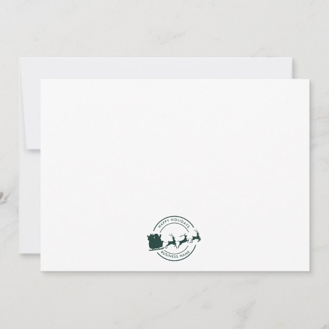 Cartão De Agradecimento Personalizado para Natal do Nome de Empresa Modern (Frente)