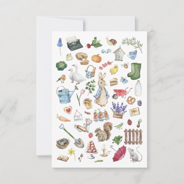 Cartão De Agradecimento personalizado peter o coelho (Frente)